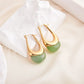 Water Droplets Earrings [304 Stainless Steel,18K Gold Plated]