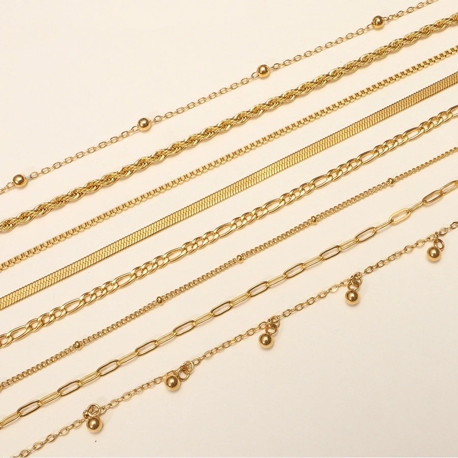 Chain Bracelets [316L Stainless Steel,18K Gold Plated]