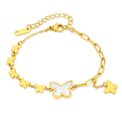 Butterfly Shell Bracelet [304 Stainless Steel]