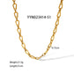 Droplets Hollow Chain Bracelet/Necklace/Jewelry Set [304 Stainless Steel, 18K Gold Plated]