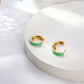 Color Block Epoxy Earrings [304 Stainless Steel,18K Gold Plated]