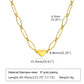 Heart Shape Bracelet/Necklace Chain [201 Stainless Steel,18K Gold Plated]