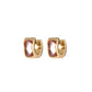 Colored Rhinestone Stud Earrings [304 Stainless Steel]