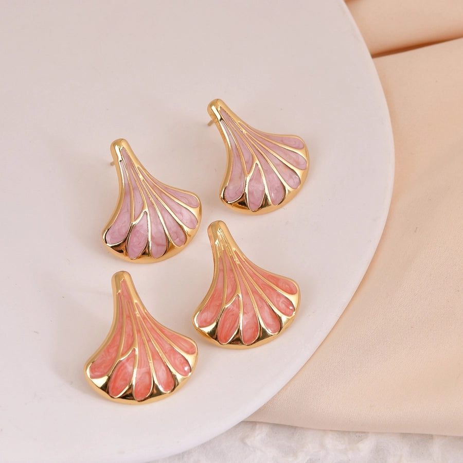 Romantic Simple Style Sector Earrings [304 Stainless Steel]