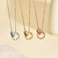 Rhinestones Pendant Necklace [304 Stainless Steel,14K Gold Plated]