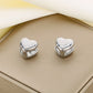 Heart Shape Stud Earrings [304 Stainless Steel,18K Gold Plated]