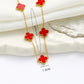 Four Leaf Clover Necklace [304 Stainless Steel,18K Gold Plated]