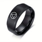 Black Triangle Round Ring [304 Stainless Steel]