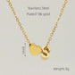 Letter Heart Shape Pendant Necklace [304 Stainless Steel,18K Gold Plated]