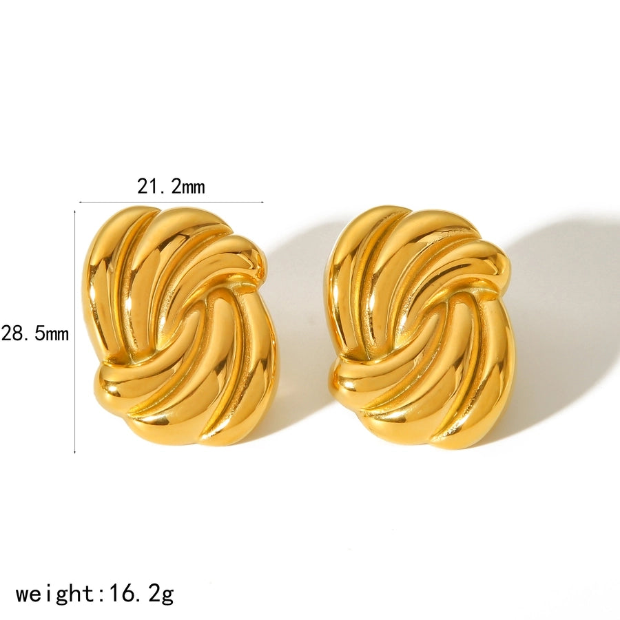 Mix Designs Earrings [304 Stainless Steel,18K Gold Plated]