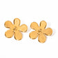 Flat Flower Earrings [304 Stainless Steel]