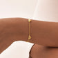 Heart Shape Zircon Bracelet [201 Stainless Steel, 18K Gold Plated]