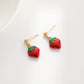 Cherry Strawberry Enamel Plating Earingings/Náhrdelník [304 nerezový ocel]