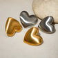 Matte Heart Shape Earrings [304 Stainless Steel,18K Gold Plated]