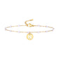 Letter Pearl Anklet [201 Stainless Steel, 18K Gold Plated]