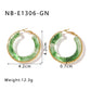 Circle Multicolor Earrings [304 Stainless Steel,18K Gold Plated]