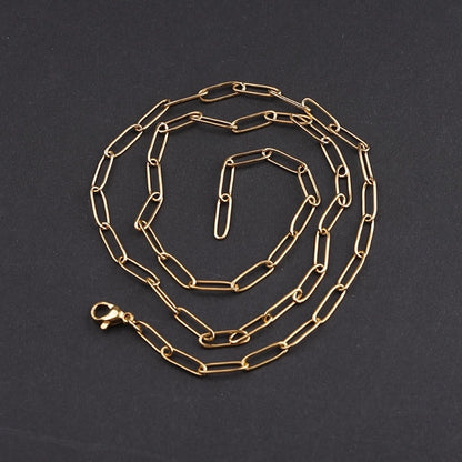 Link Chain Necklace [304 Stainless Steel,18K Gold Plated]