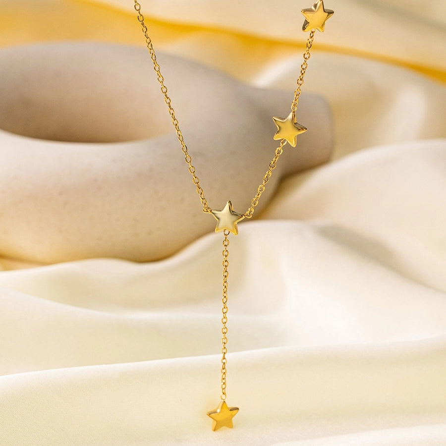 Stars Bracelet/Neklace [304 Stainless Steel, 18K Gold Plated]