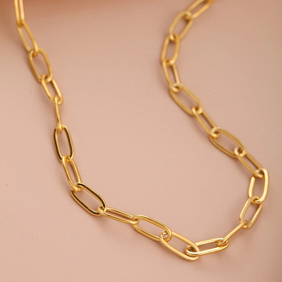 Toggle Necklace Paperclip Chain[304 Stainless Steel]