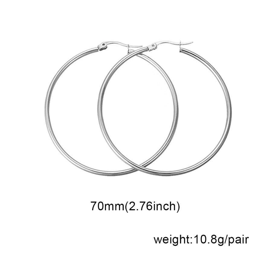 Thin Hoop Earrings [Stainless Steel]