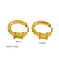 Square Zircon Hoop Earrings [304 Stainless Steel,18K Gold Plated]