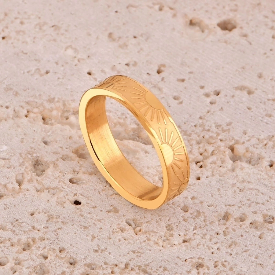 Shiny Sun Star Ring [304 Stainless Steel 18K Gold Plated]