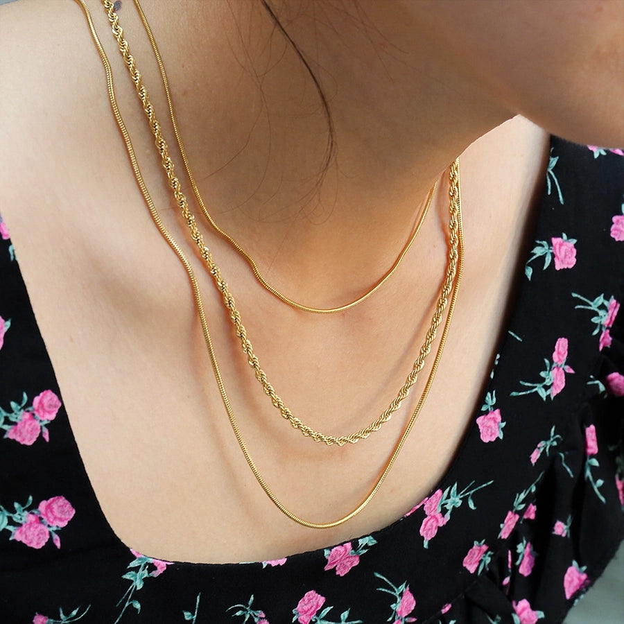 Triple Layered Necklaces [304 Stainless Steel]