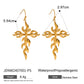 Cross Flame Earrings [304 Stainless Steel]