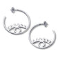 C Shape Eye Earrings [304 Stainless Steel,18K Gold Plated]