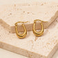 U Shape Circle Hoop Earrings [304 Stainless Steel,18K Gold Plated]