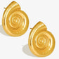 Conch Irregular Earrings [304 Stainless Steel,18K Gold Plated]