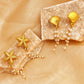 Starfish Shell Drop Earrings [304 Stainless Steel,18K Gold Plated]