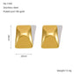 Square Earrings [304 Stainless Steel,18K Gold Plated]