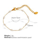 Round Artificial Pearls Bracelet/Necklace [304 Stainless Steel,18K Gold Plated]