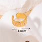 Natural Stone Zircon Ring [304 Stainless Steel 18K Gold Plated]