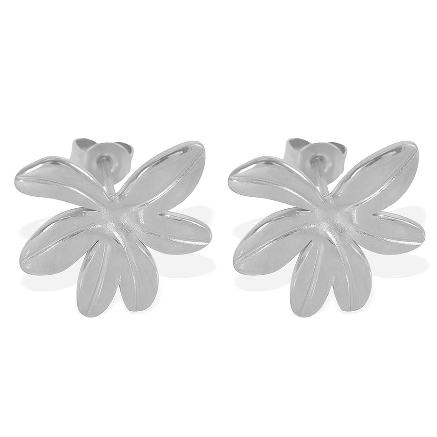 Flower Earrings [304 Stainless Steel,18K Gold Plated]