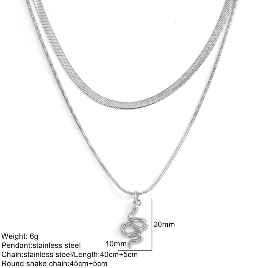 Double Layer Necklaces  [304 Stainless Steel]