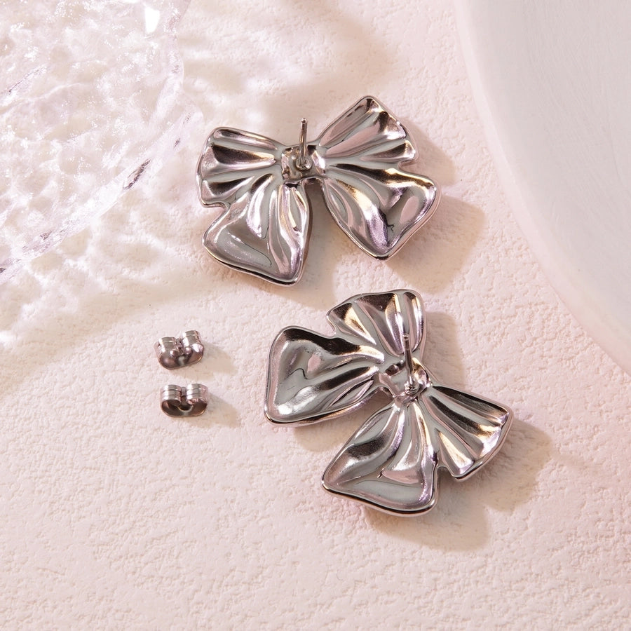 Bow Knot Ear Studs [304 Stainless Steel]