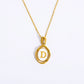 Letter Necklace [201,304 Stainless Steel,18K Gold Plated]