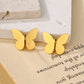 Butterfly Ear studs [304 rustfrit stål, 18k guldbelagt]