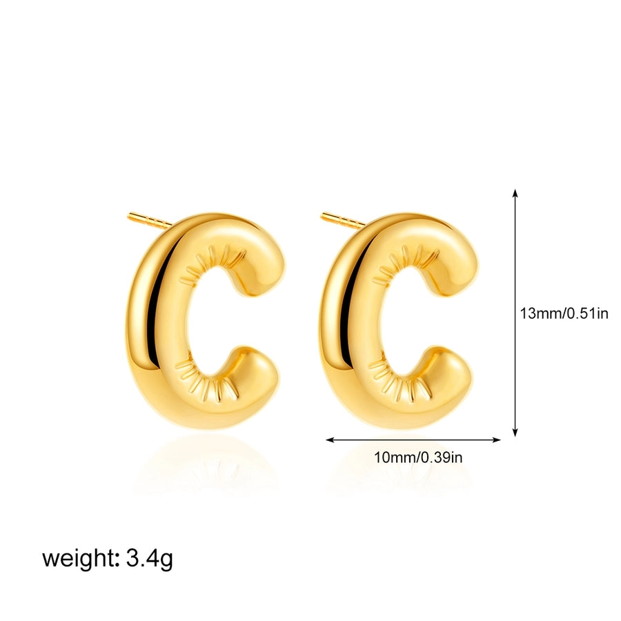 Letter Ear Studs [304 Stainless Steel]