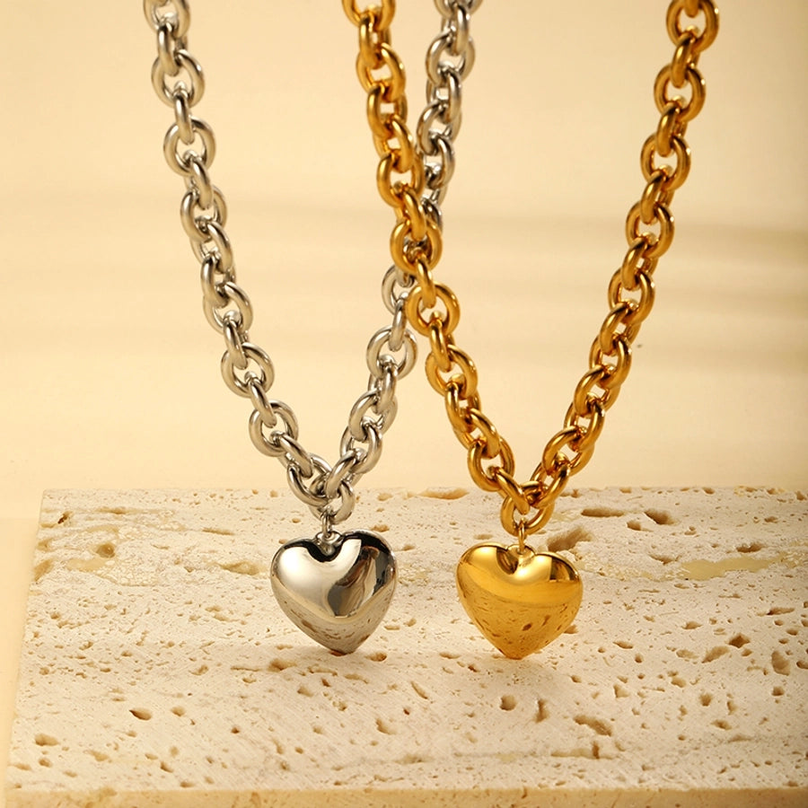 Heart Shape Cable Chain Bracelets/Necklace [304 Stainless Steel]