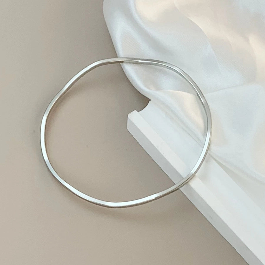 Solid Color Bangle Bracelet  [304 Stainless Steel]