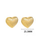 Artistic Heart Shape Earrings [304 Stainless Steel, 18K Gold Plated]