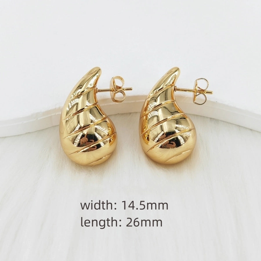 Mix Water Droplets Earrings [304 Stainless Steel]