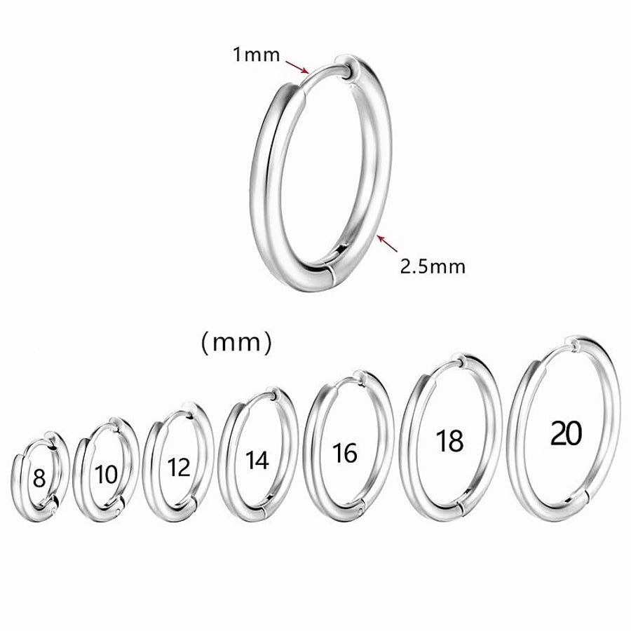 Single Hoop Earrings 1 Piece Earrings [Stainless Steel]