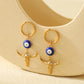 Bull Eye Drop Earrings [304 Stainless Steel,18K Gold Plated]