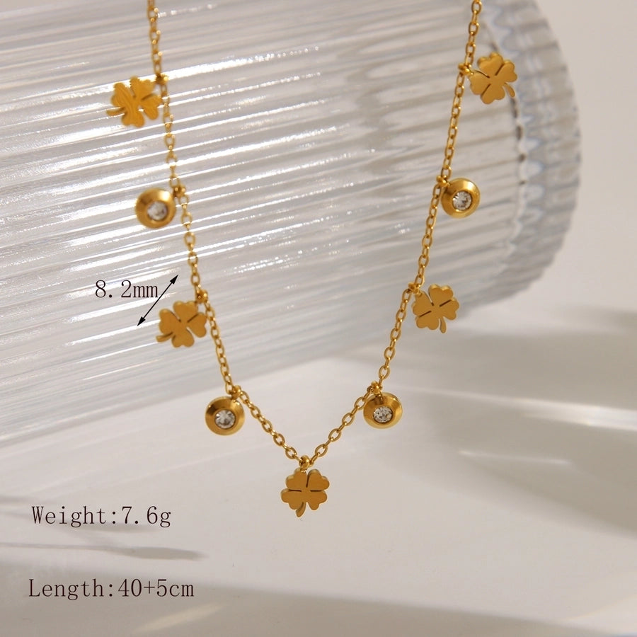 Star/Flower Bracelet/Necklace [304 Stainless Steel, 18K Gold Plated]