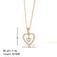 Heart Shape Necklace [304 Stainless Steel,16K Gold Plated]