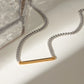 Silver Gold Chain Necklace [304 rustfrit stål]